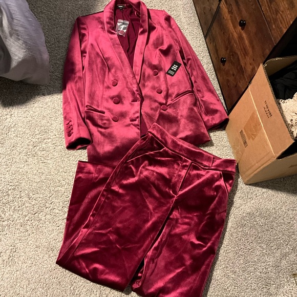 Express Jackets & Blazers - Express velour pantsuit pants and blazer new